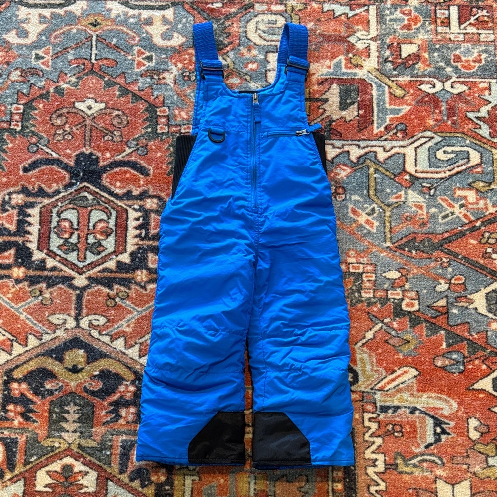 Bright Blue Kids Insulated Snow Overalls